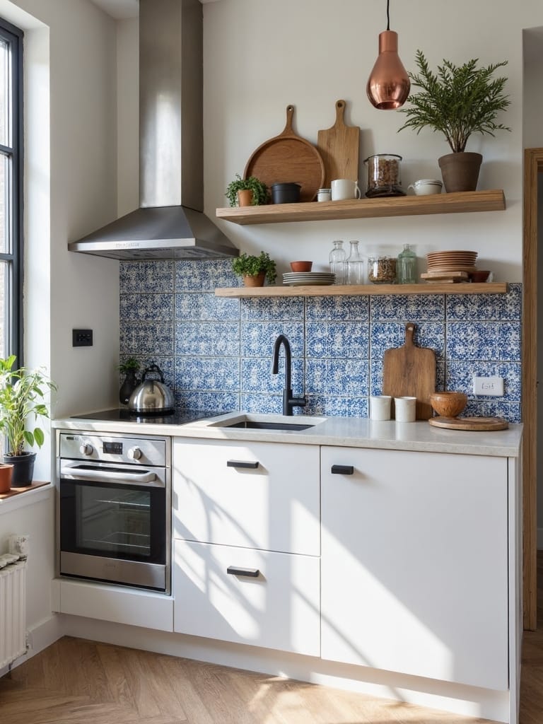 moroccan flair in small kitchen