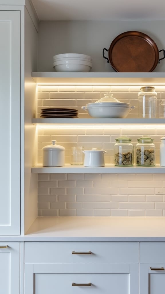 open shelving kitchen design