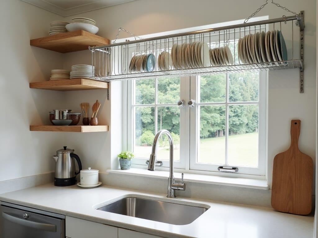 optimize overhead kitchen storage space