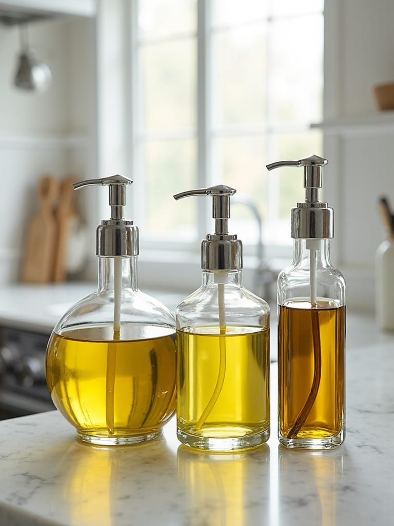 organized and functional cooking oil storage