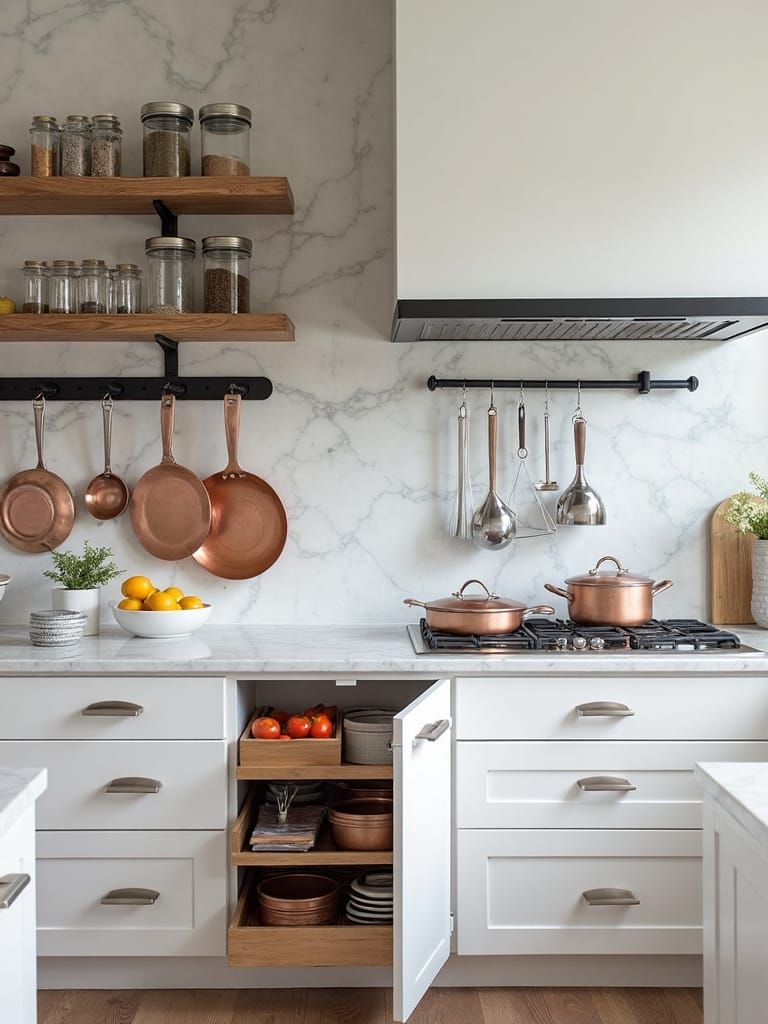 organized efficient accessible cooking station