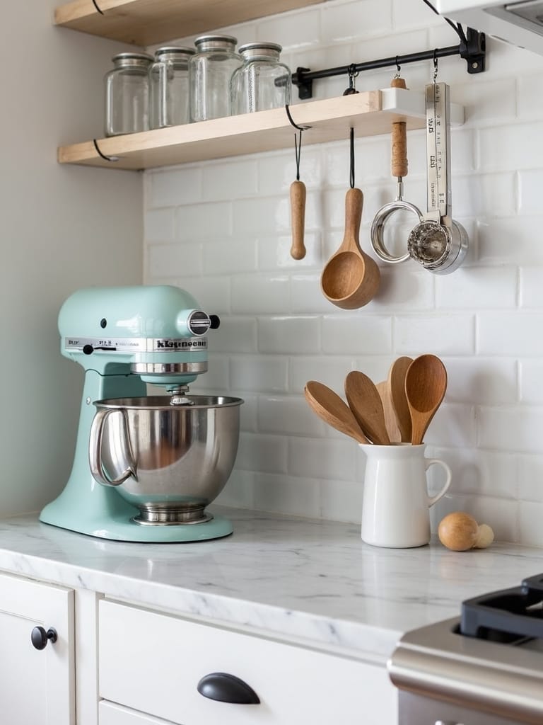organized efficient practical baking station