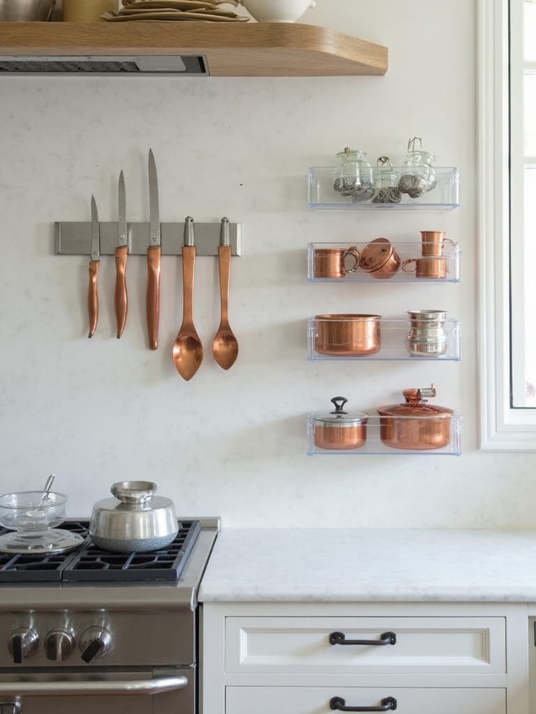 organized kitchen tool storage zones