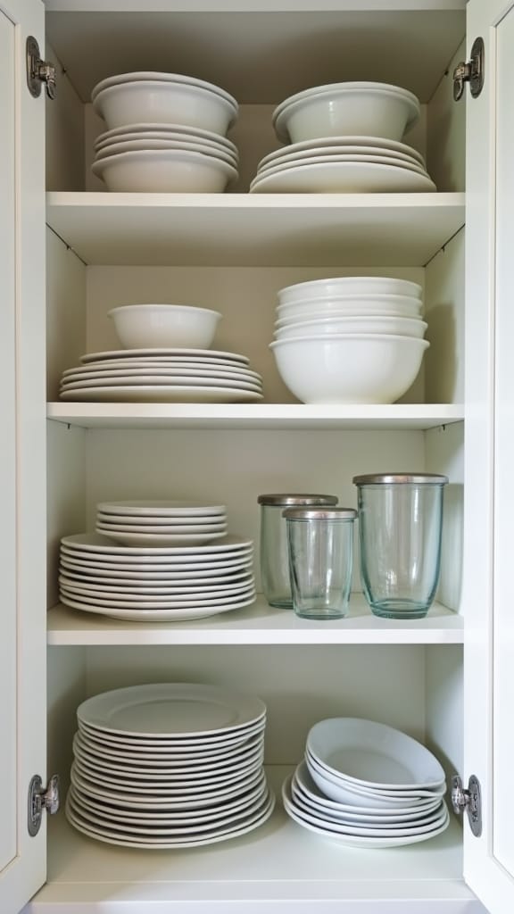 organized kitchen with practical storage