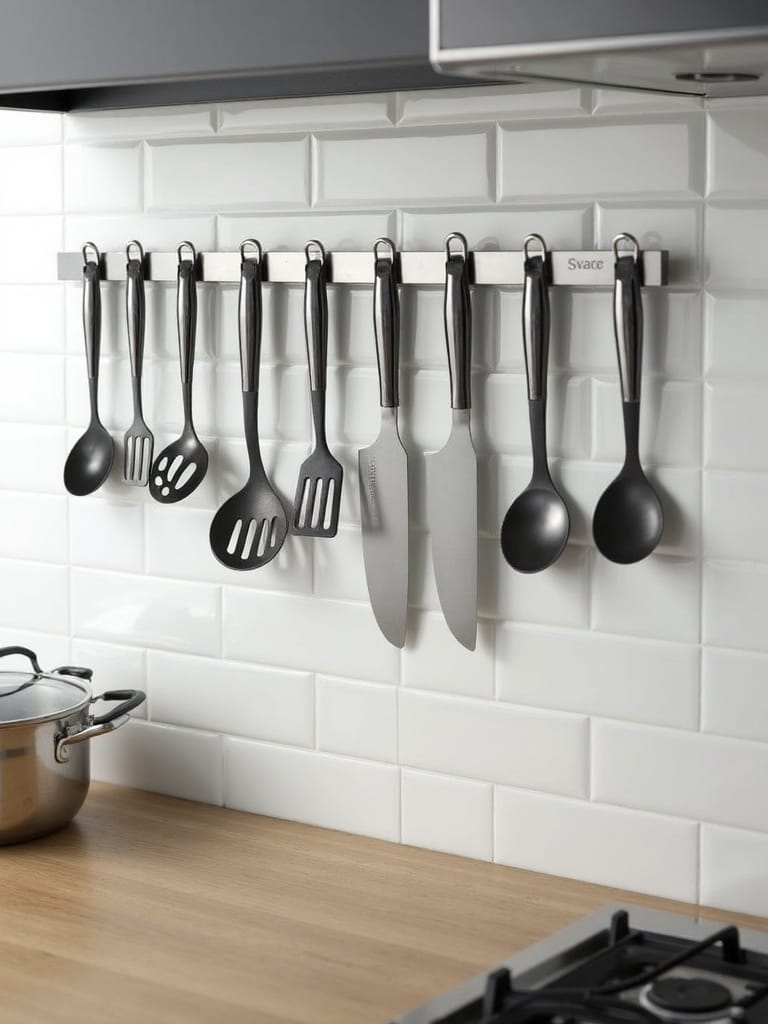 organized magnetic utensil storage solution