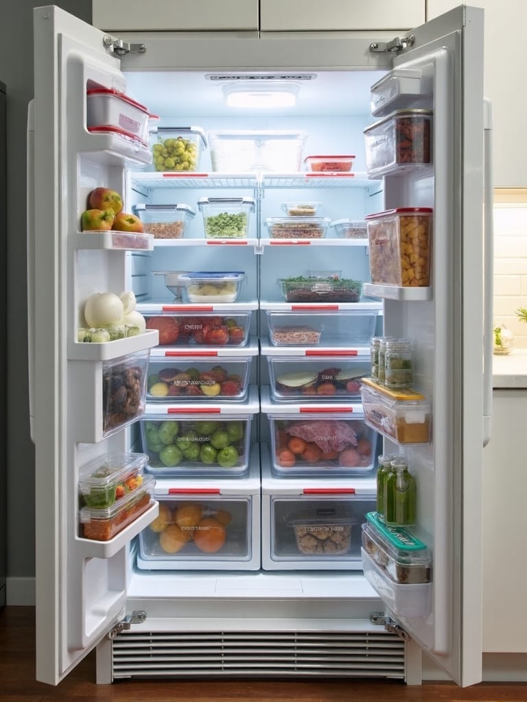 organized refrigerator zones maximize efficiency
