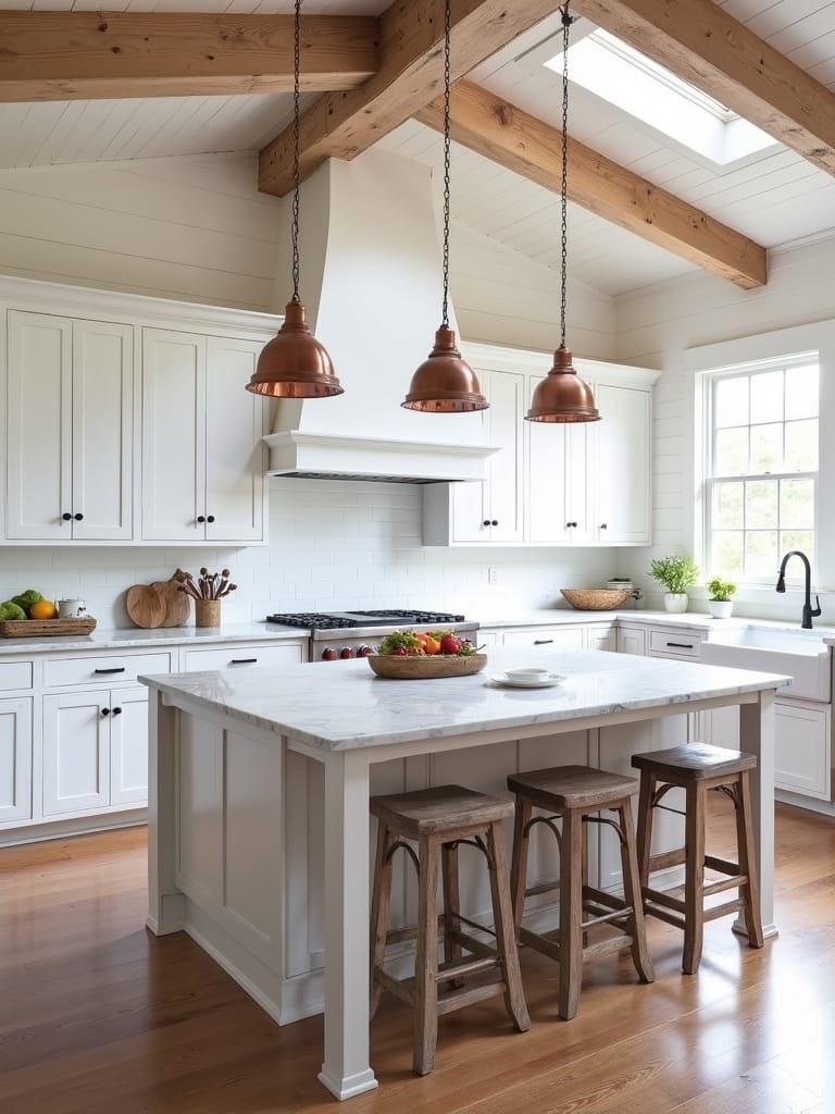 rustic cozy farmhouse inspired kitchen makeover