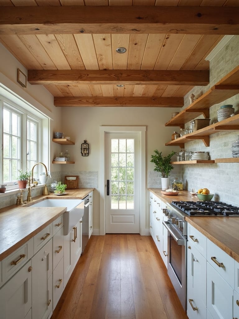 rustic farmhouse charm exposed beams
