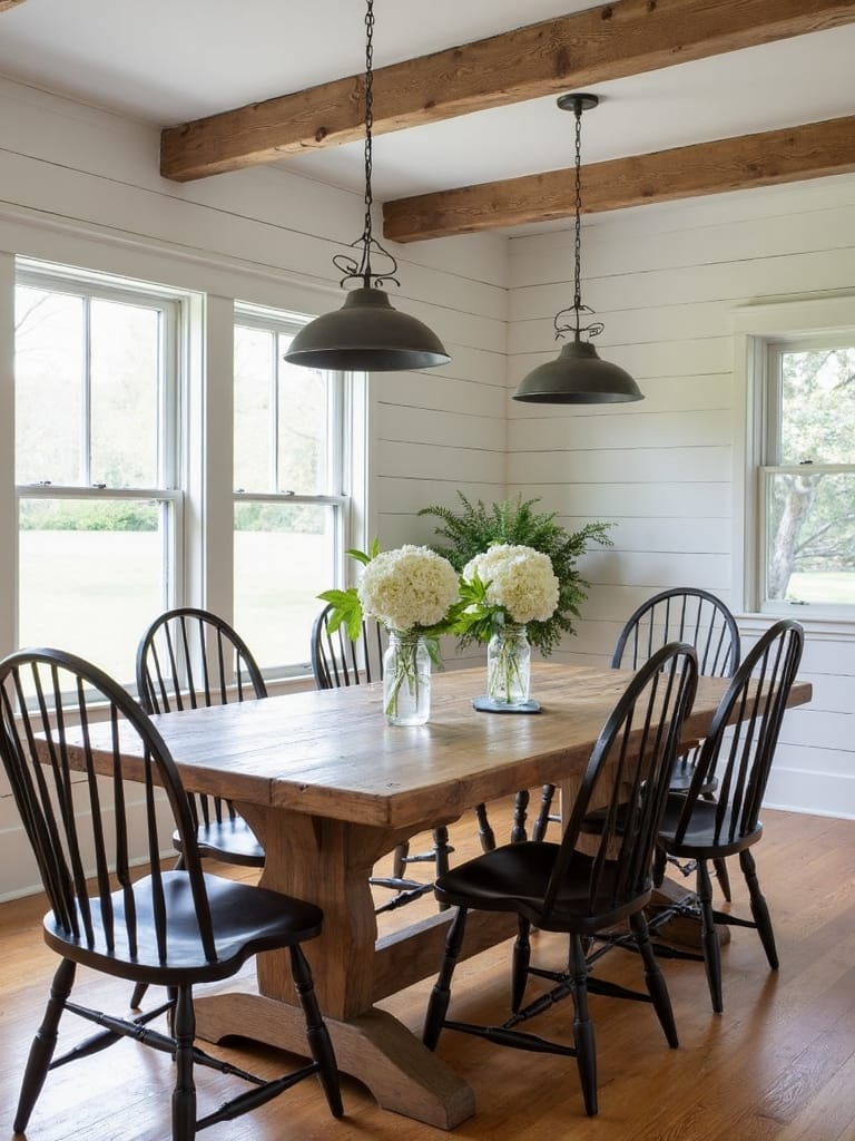 rustic farmhouse dining centerpiece