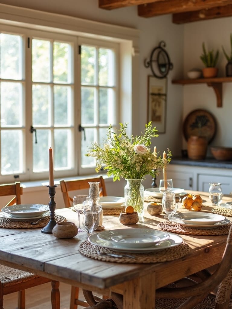 rustic farmhouse natural wood elements