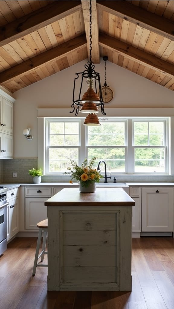 rustic kitchen lighting charming ideas