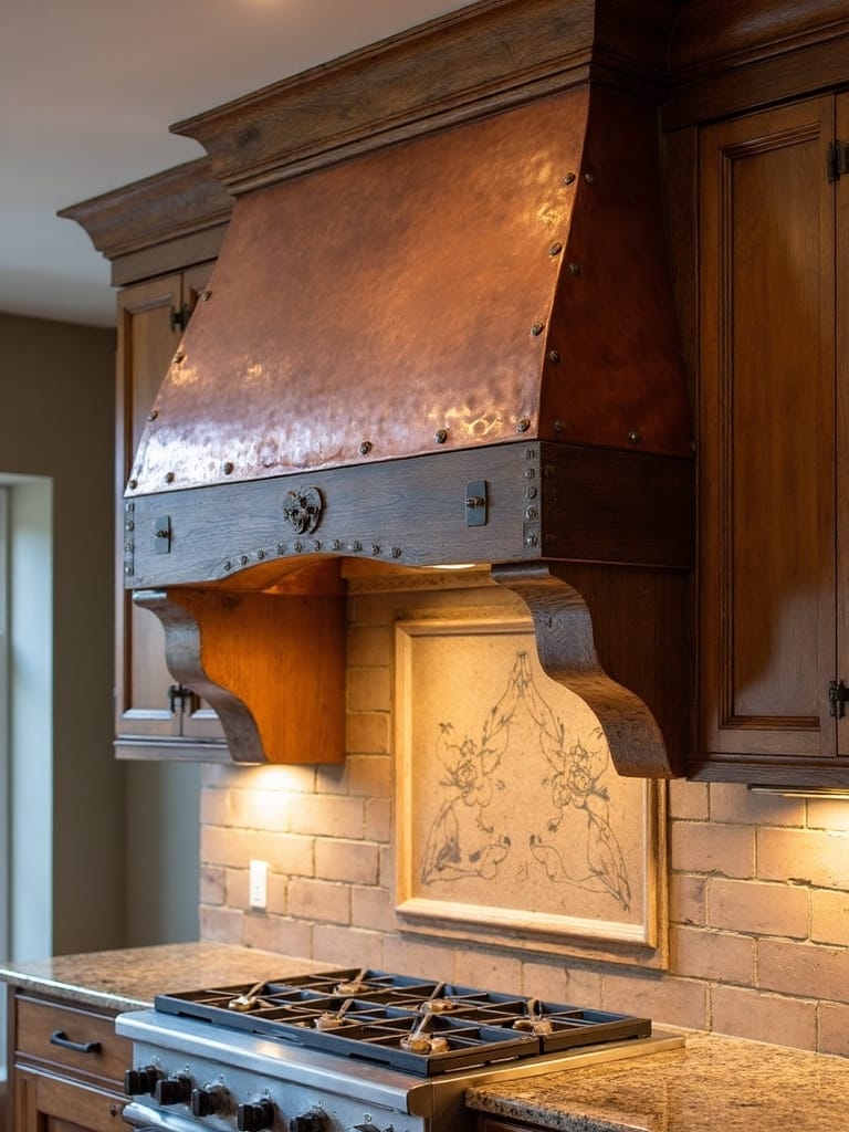 rustic metalwork with natural wood