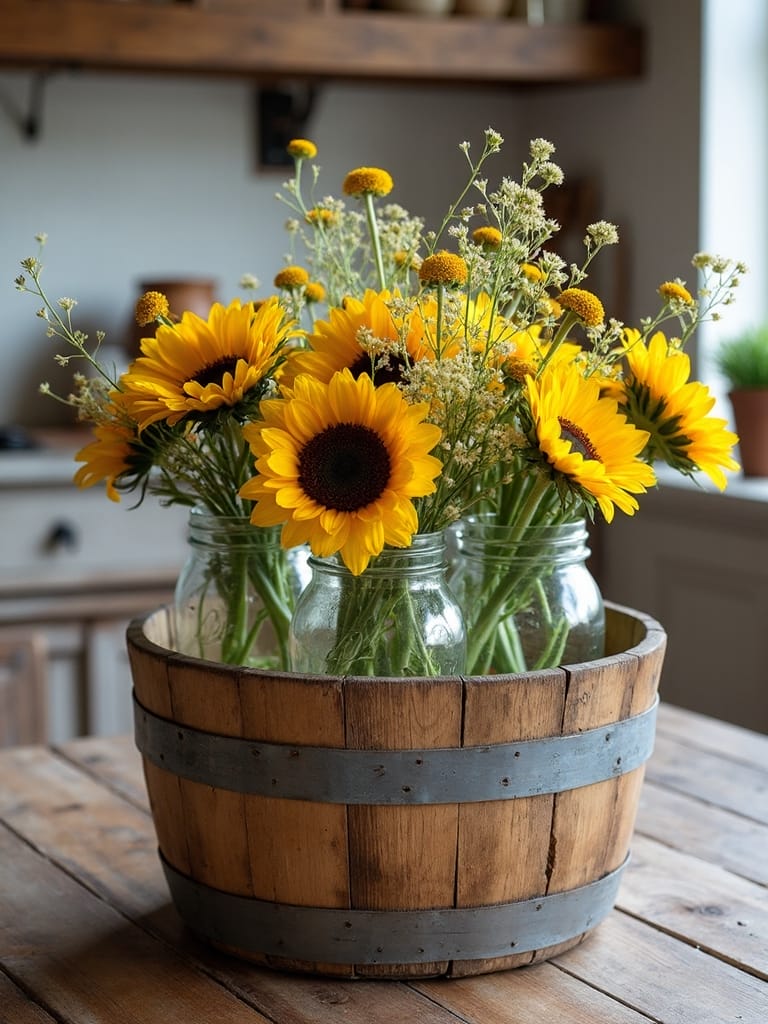 rustic repurposed vintage centerpieces