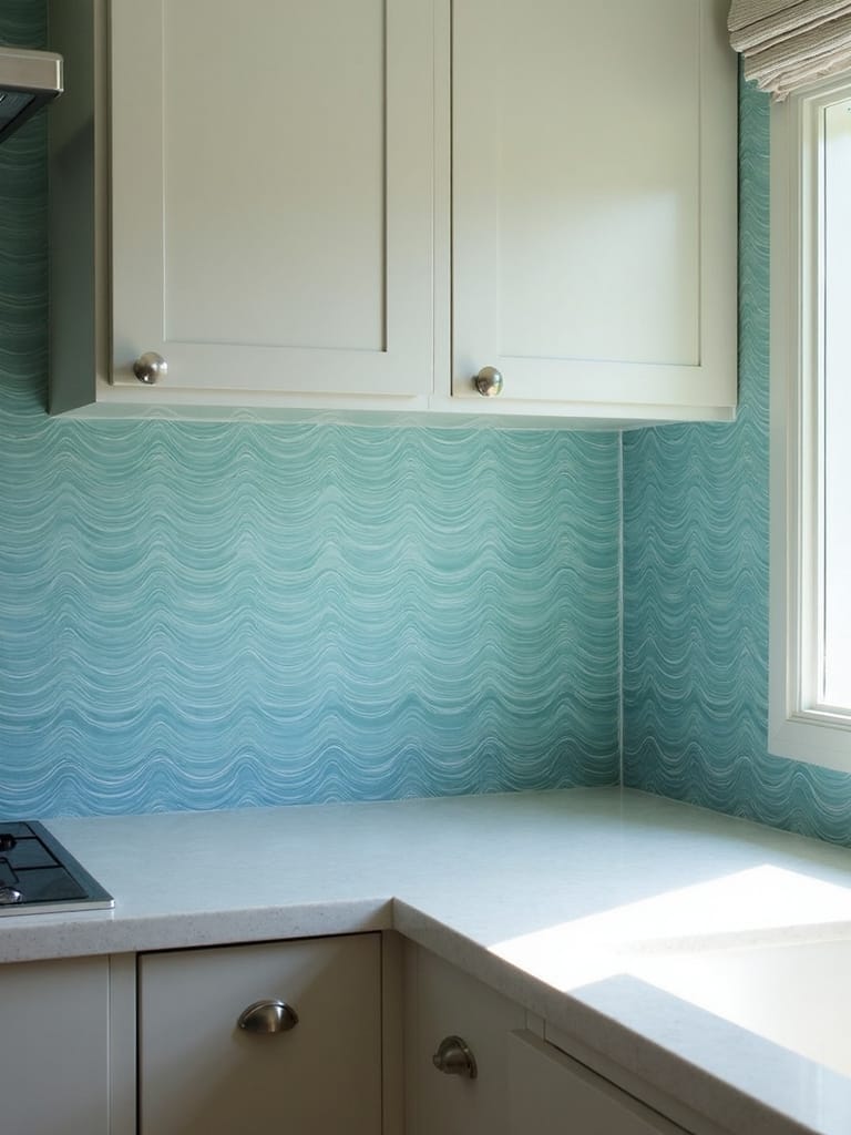 soothing coastal blue wave patterns