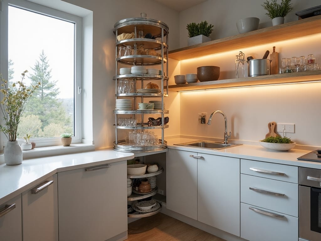 strategic storage transforms small kitchens