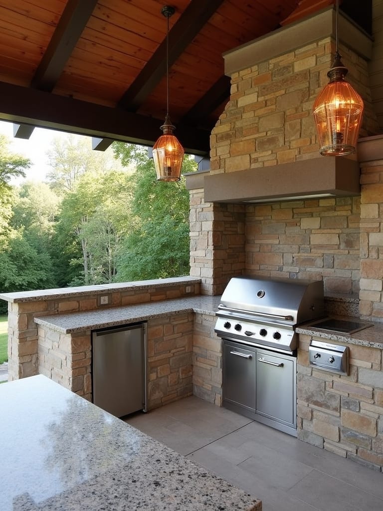 stunning small backyard outdoor kitchens