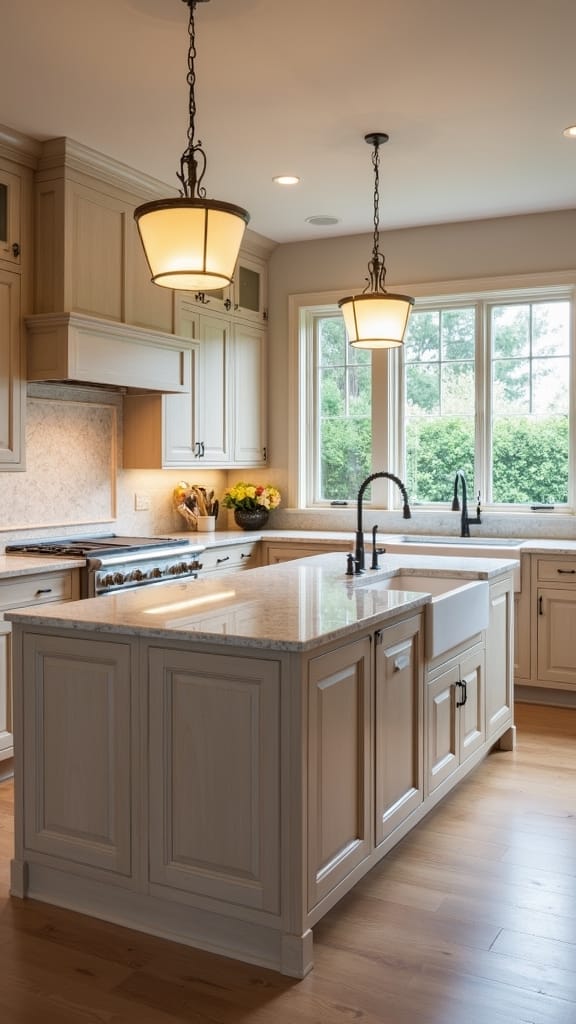 stylish white oak kitchen