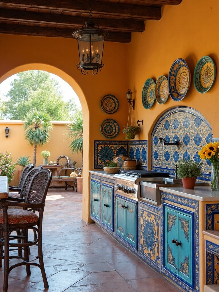 talavera ceramics enhance outdoor design