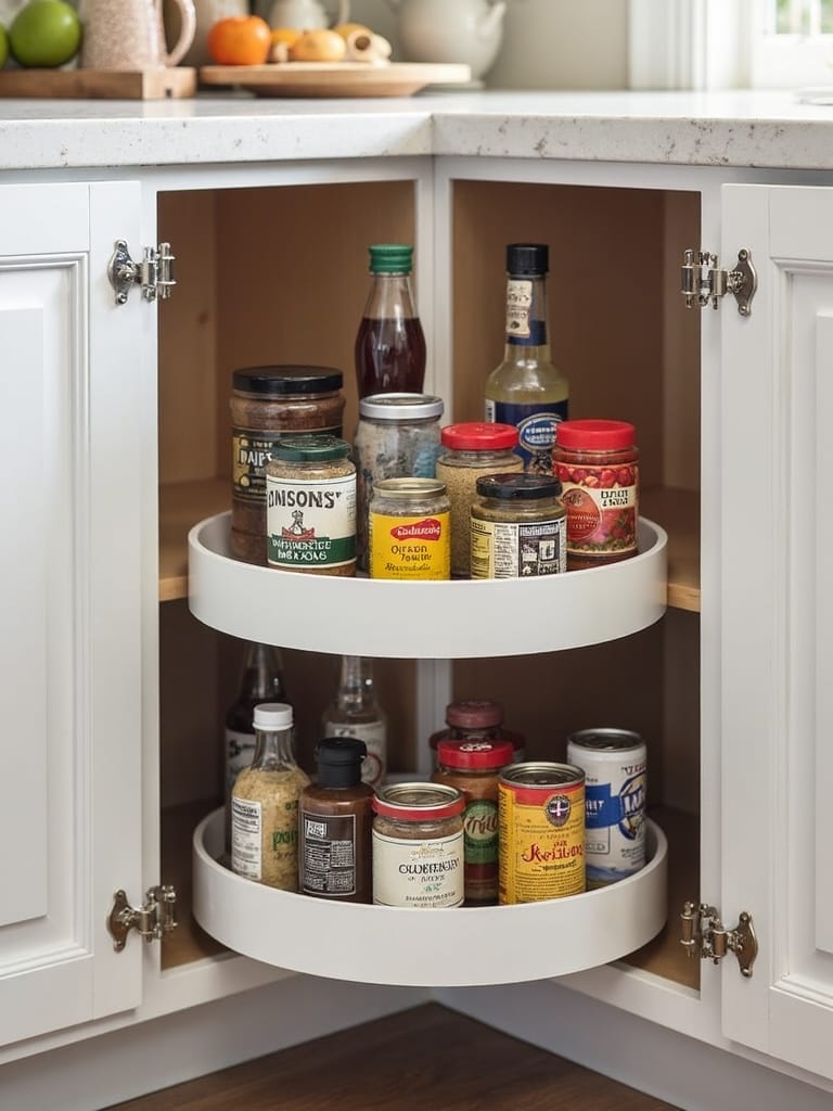 versatile rotating storage cabinet organizers