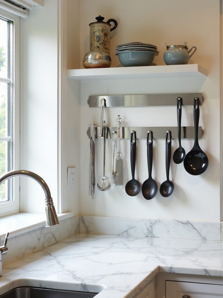 vertical storage transforms kitchen space