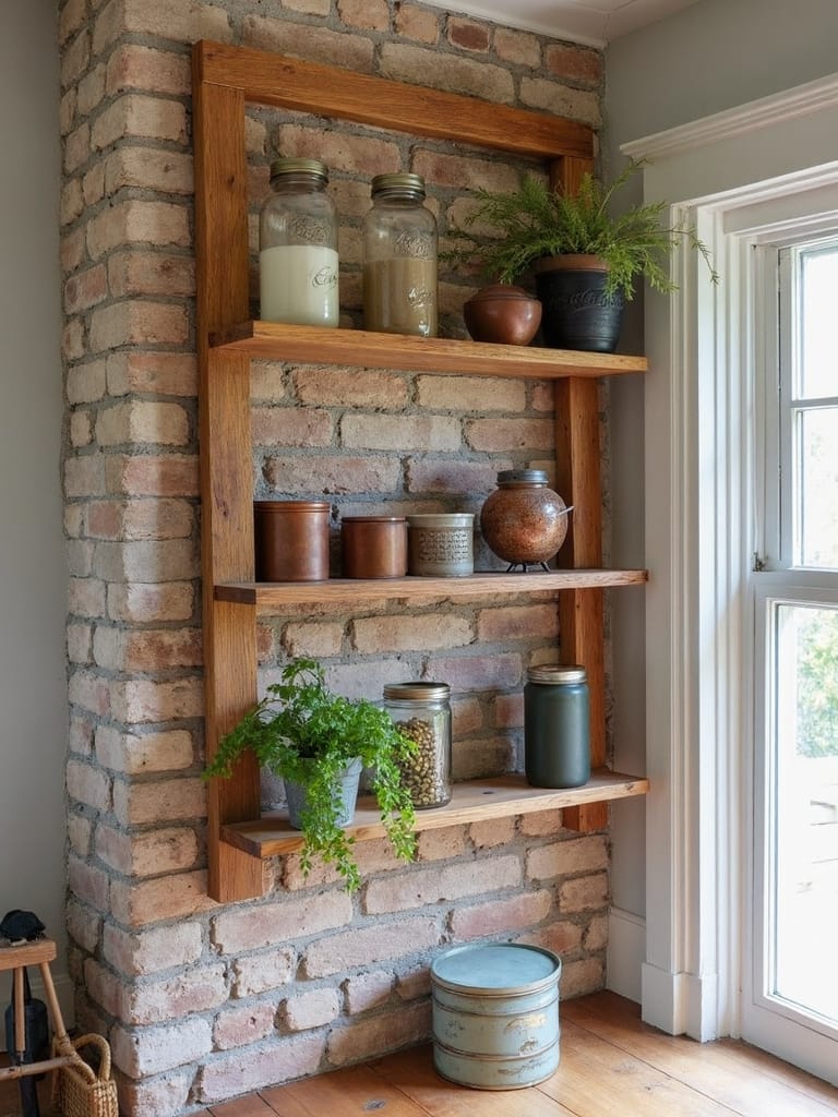 vintage door frame wall storage