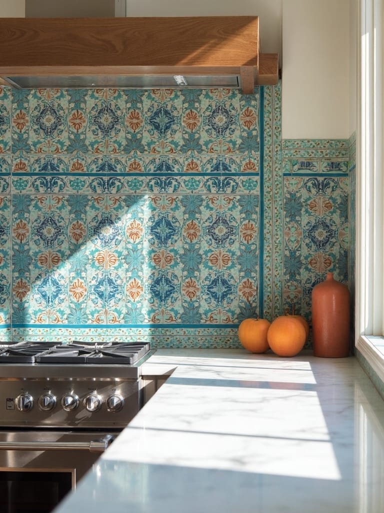 warm artistic mediterranean kitchen transformation