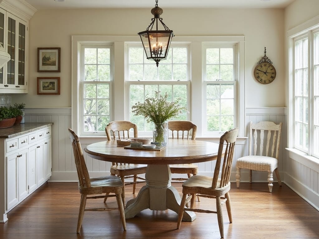weathered charming functional rustic cottage tables