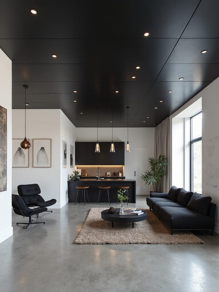 black ceiling treatments