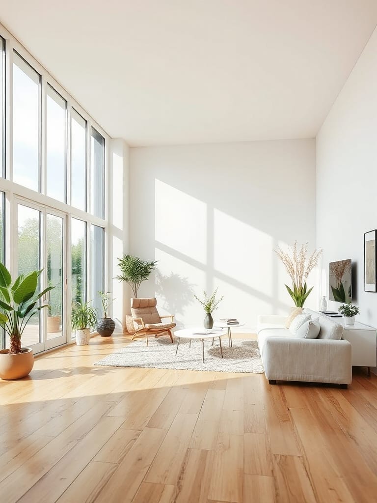 bright spacious nature inspired living rooms