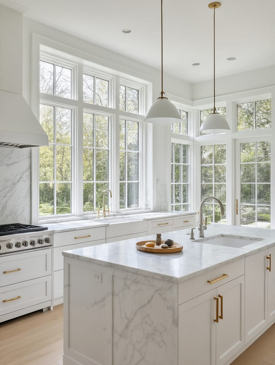 clean airy modern white