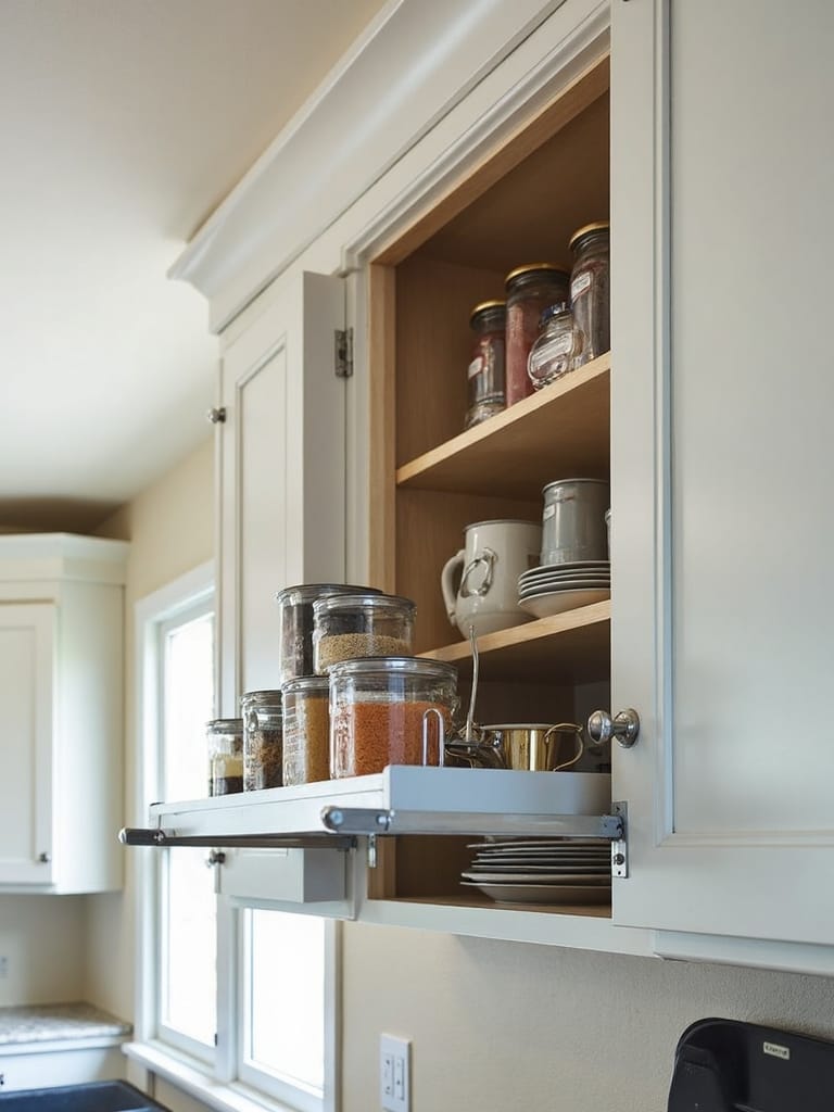 convenient upper cabinet storage solutions
