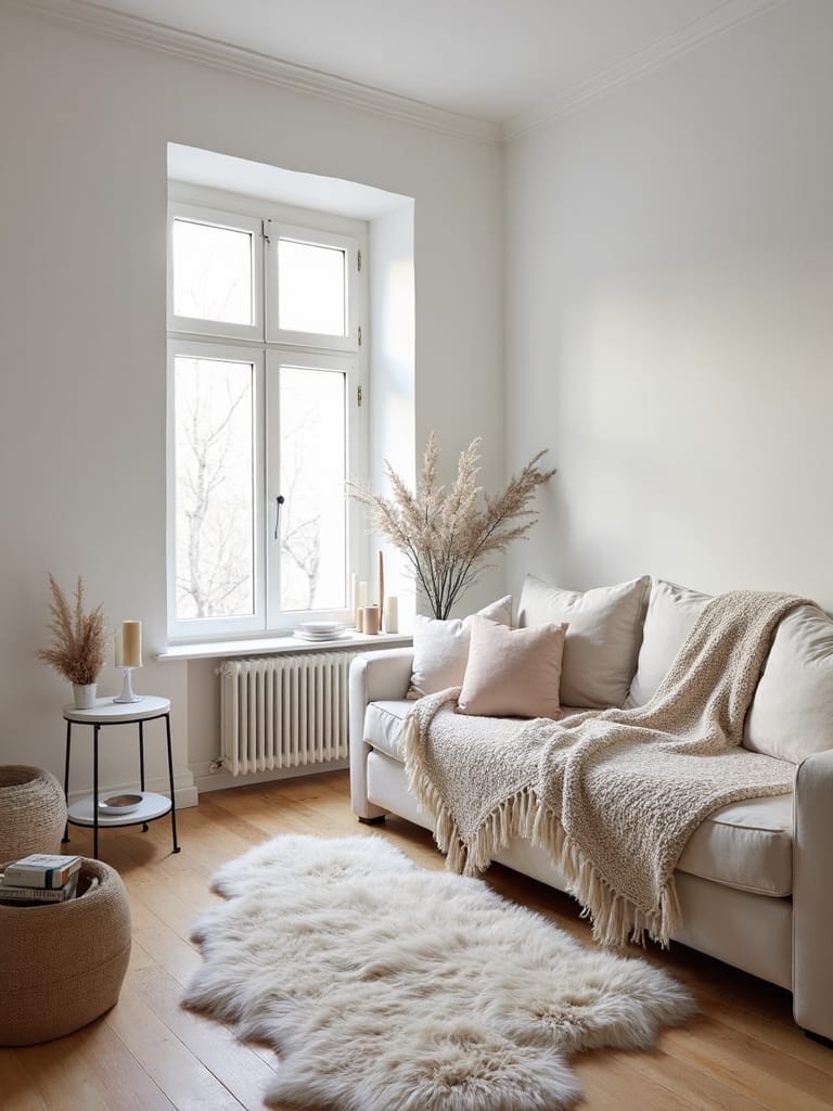 cozy hygge layered natural