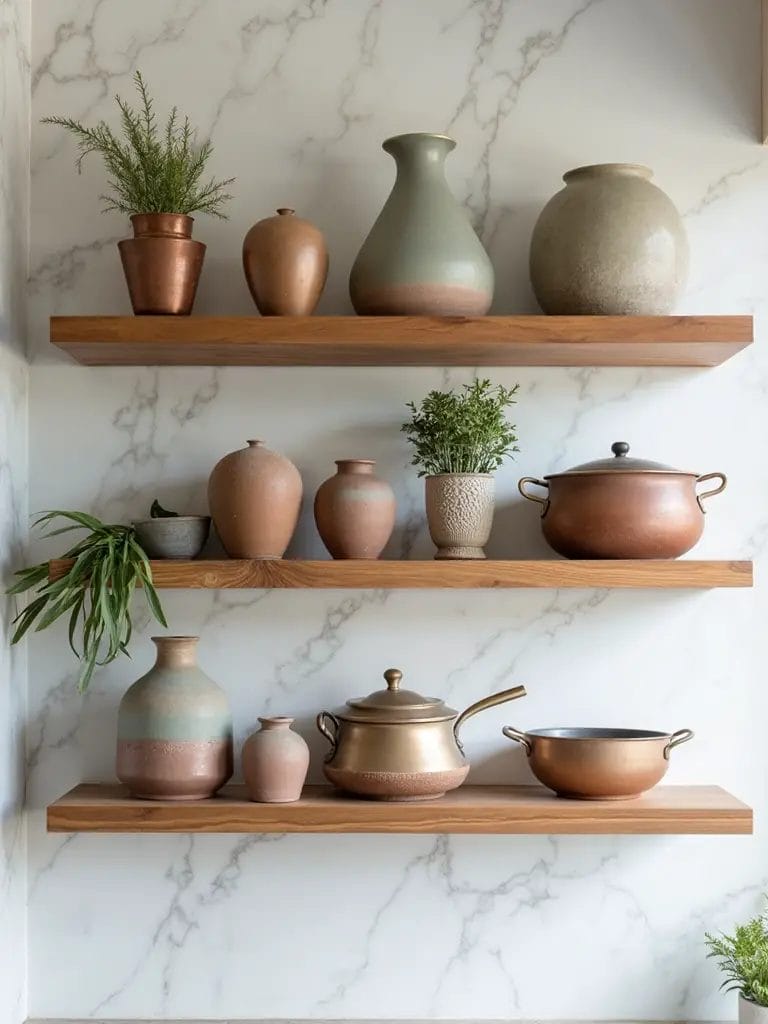 curated personalized artful kitchen display