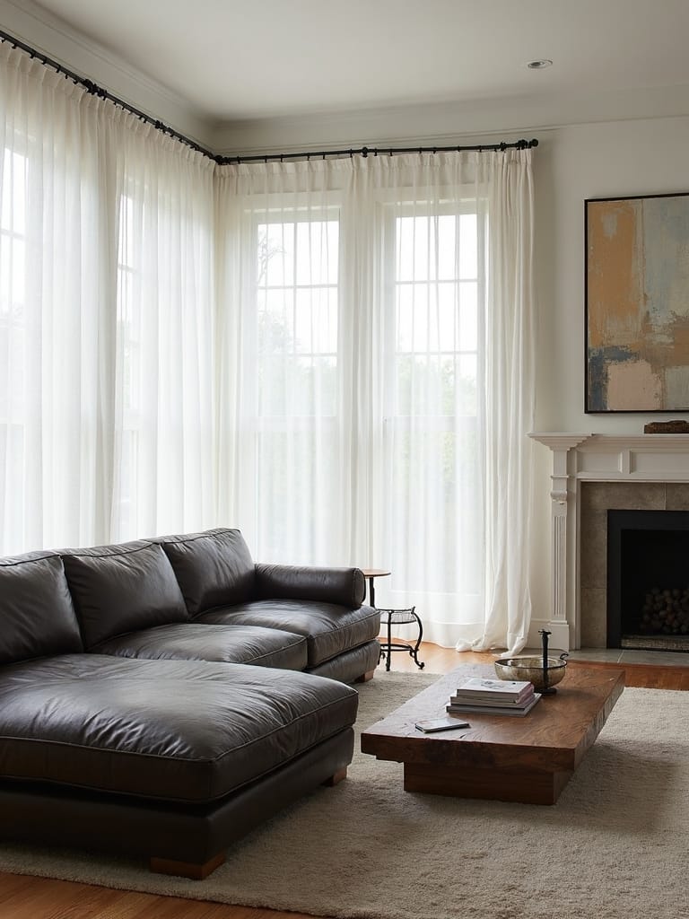 curtains balance heavy furnishings