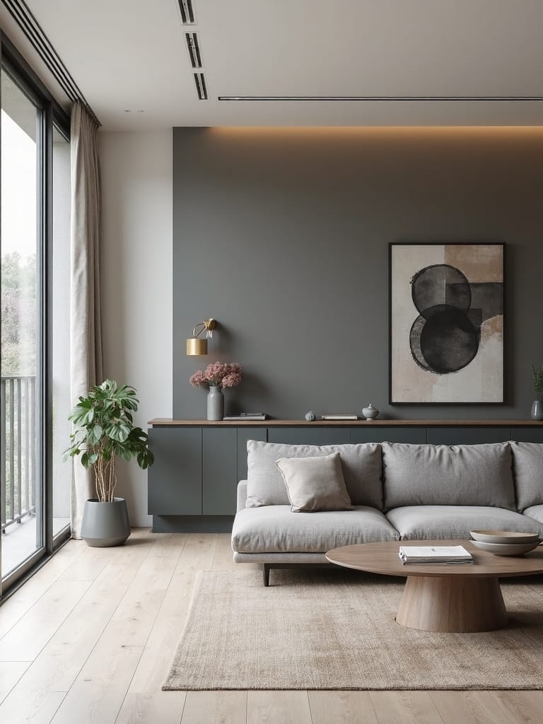 harmonious geometric grey color blocking