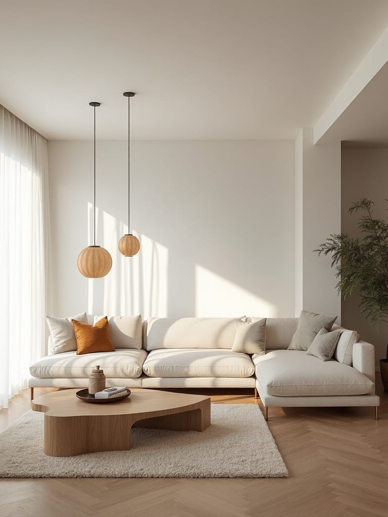 harmonious minimalist living room design