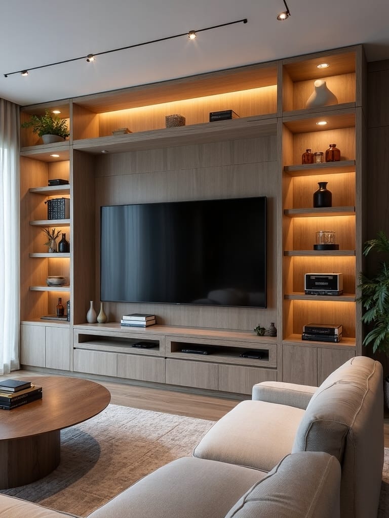 integrated coordinated concealed harmonious entertainment units