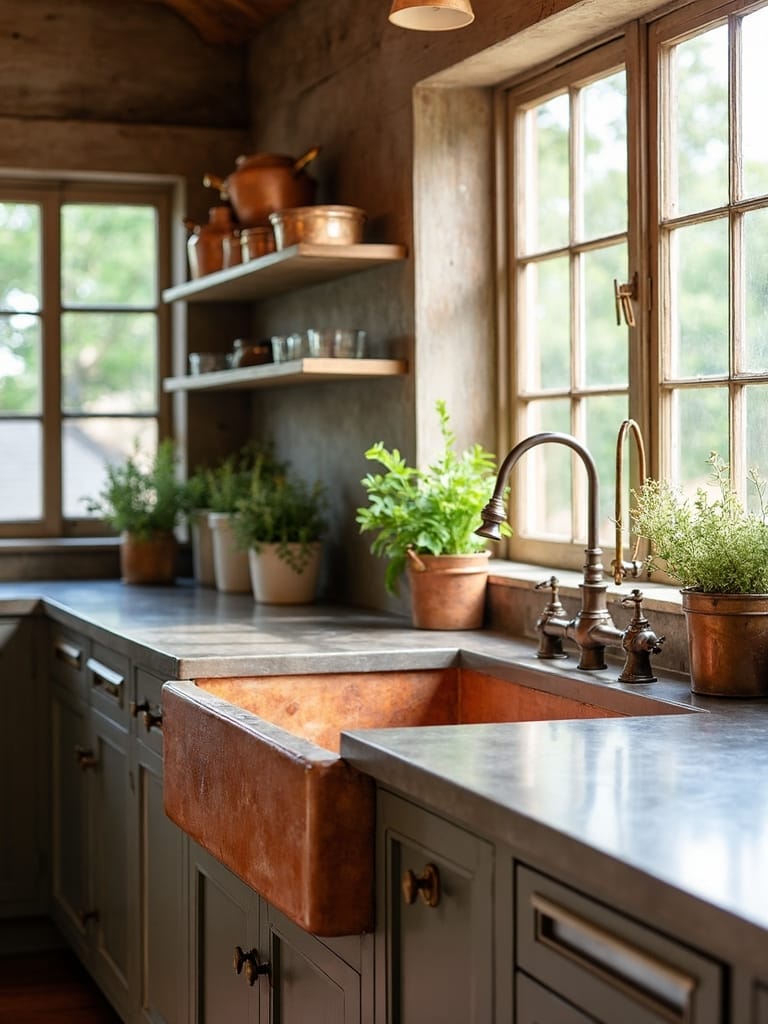 layered vintage inspired metal finishes