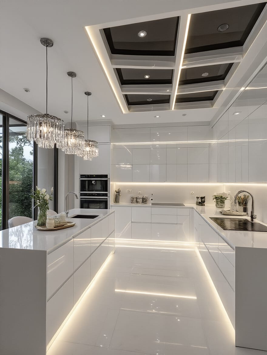 luxurious modern kitchen ceiling designs