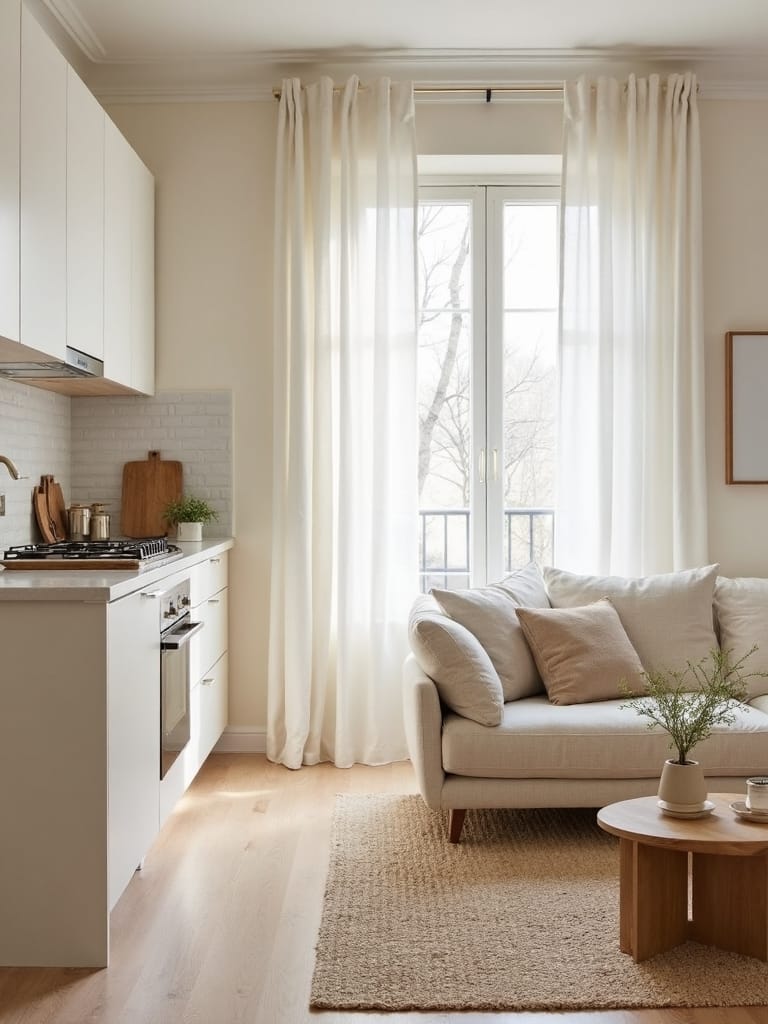 minimalist living room serene color palette