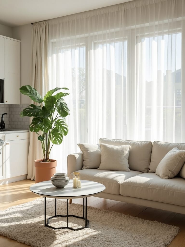 minimalist white living room decor