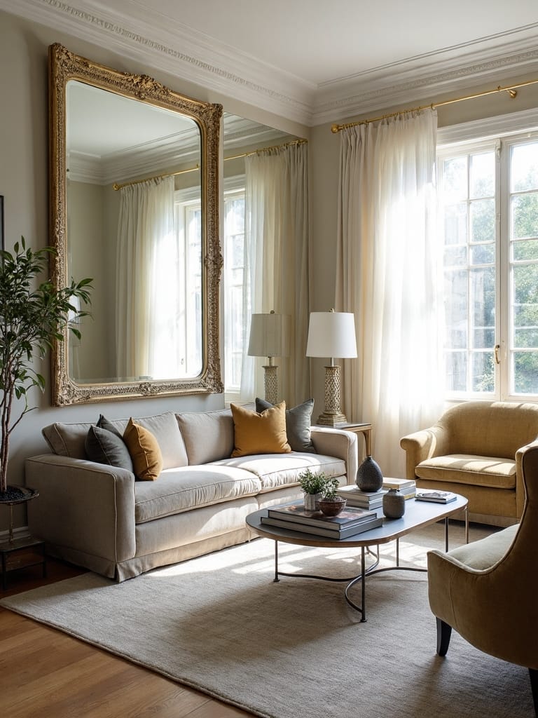 mirror placement enhances natural light