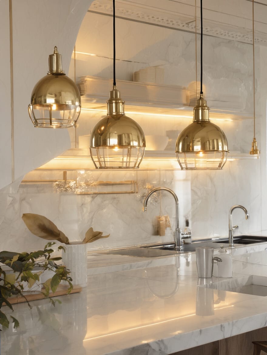 modern kitchen island lighting