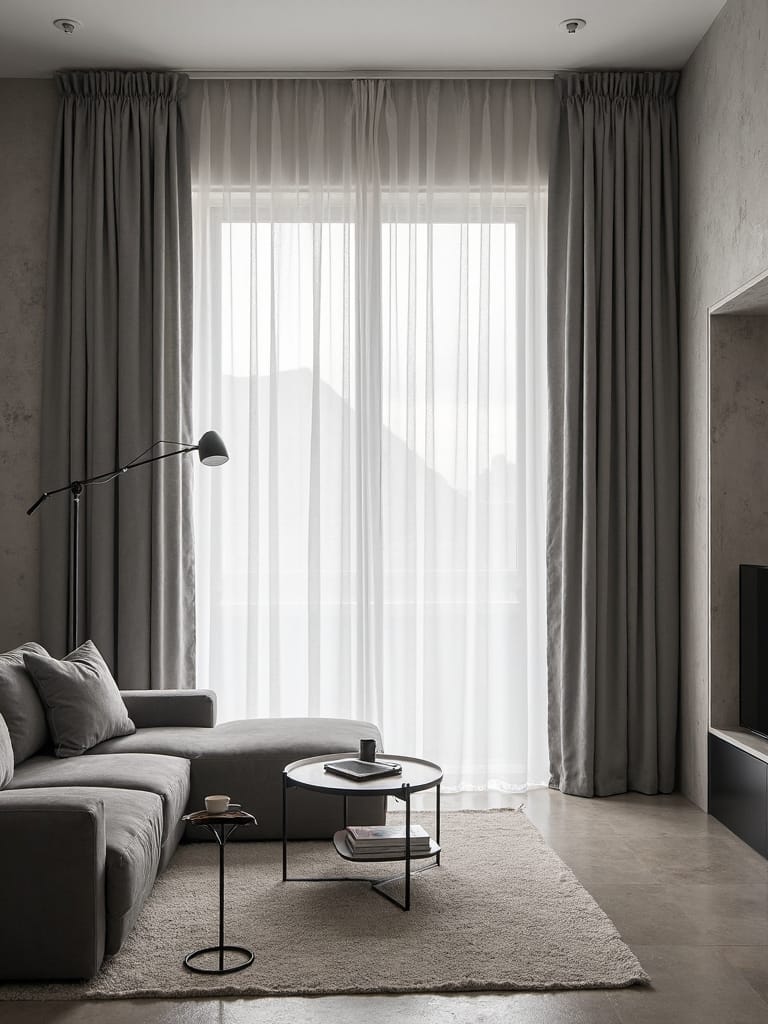 mood setting window treatments for grey spaces