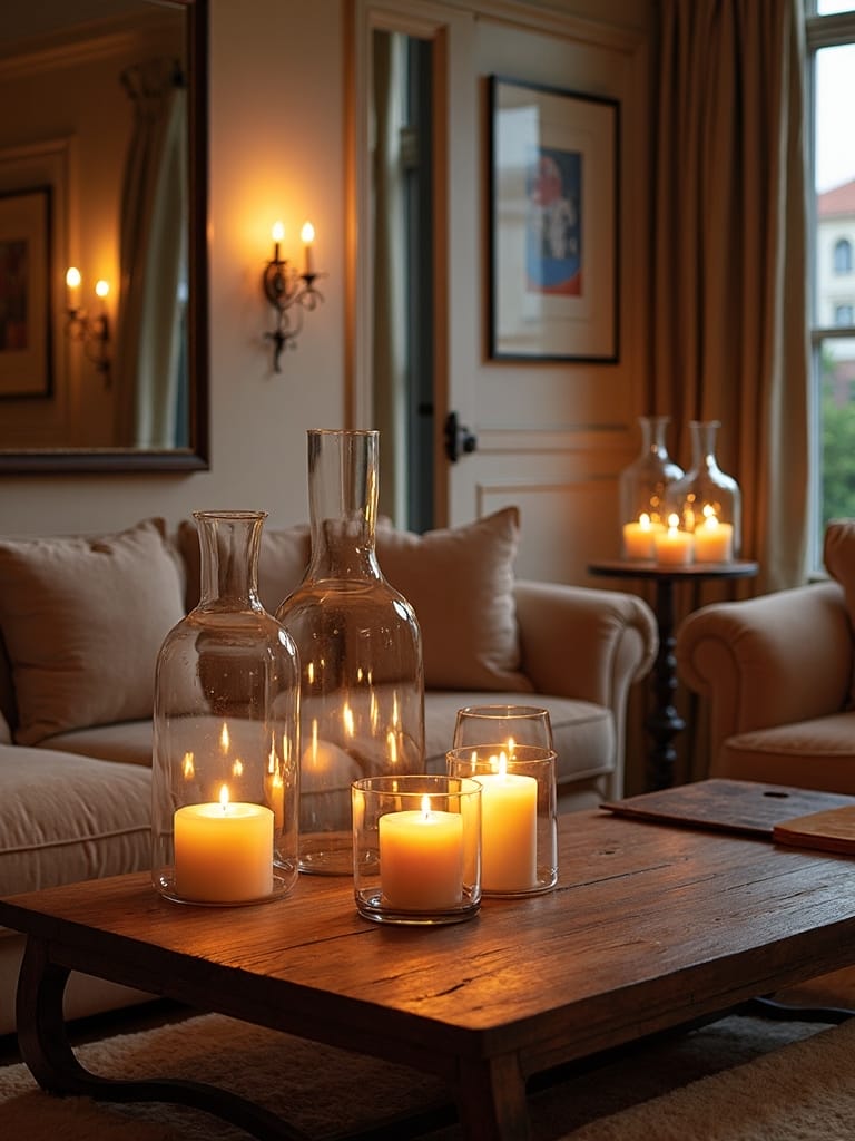 romantic soothing ambiance enhancing candle arrangements