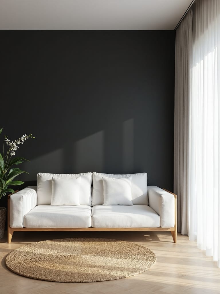 serene minimalist monochrome retreat