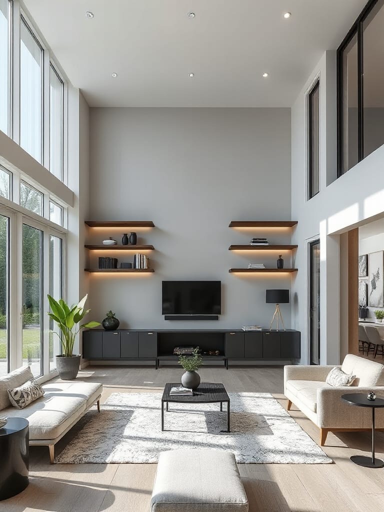 sleek contemporary living room design