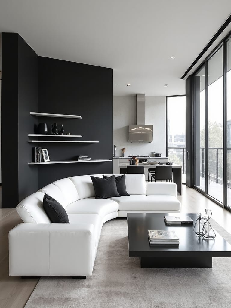 sophisticated minimalist black white design
