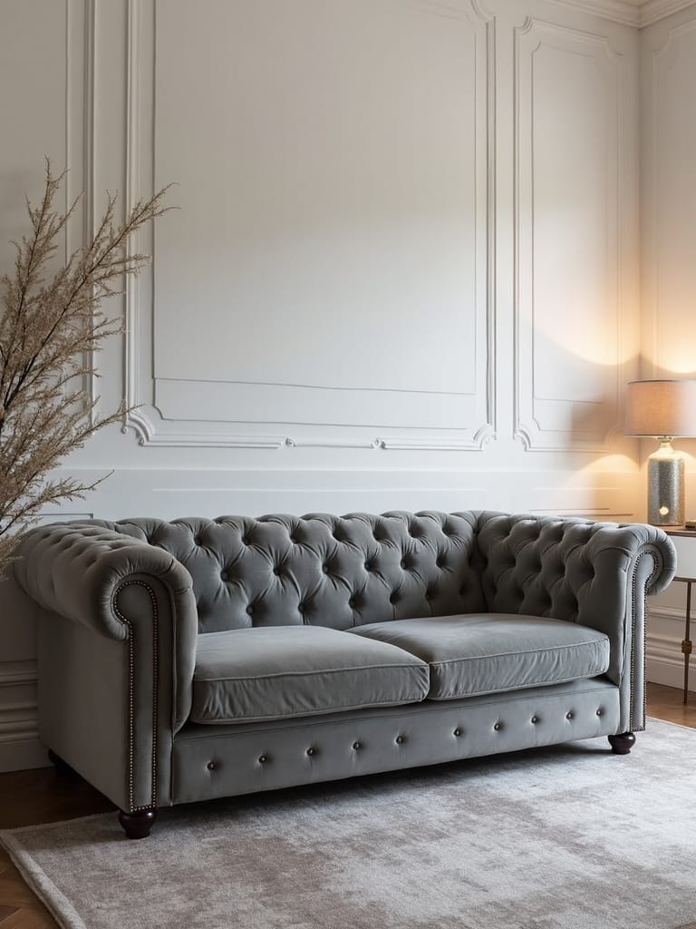 sophisticated tufted furniture centerpieces enhance space