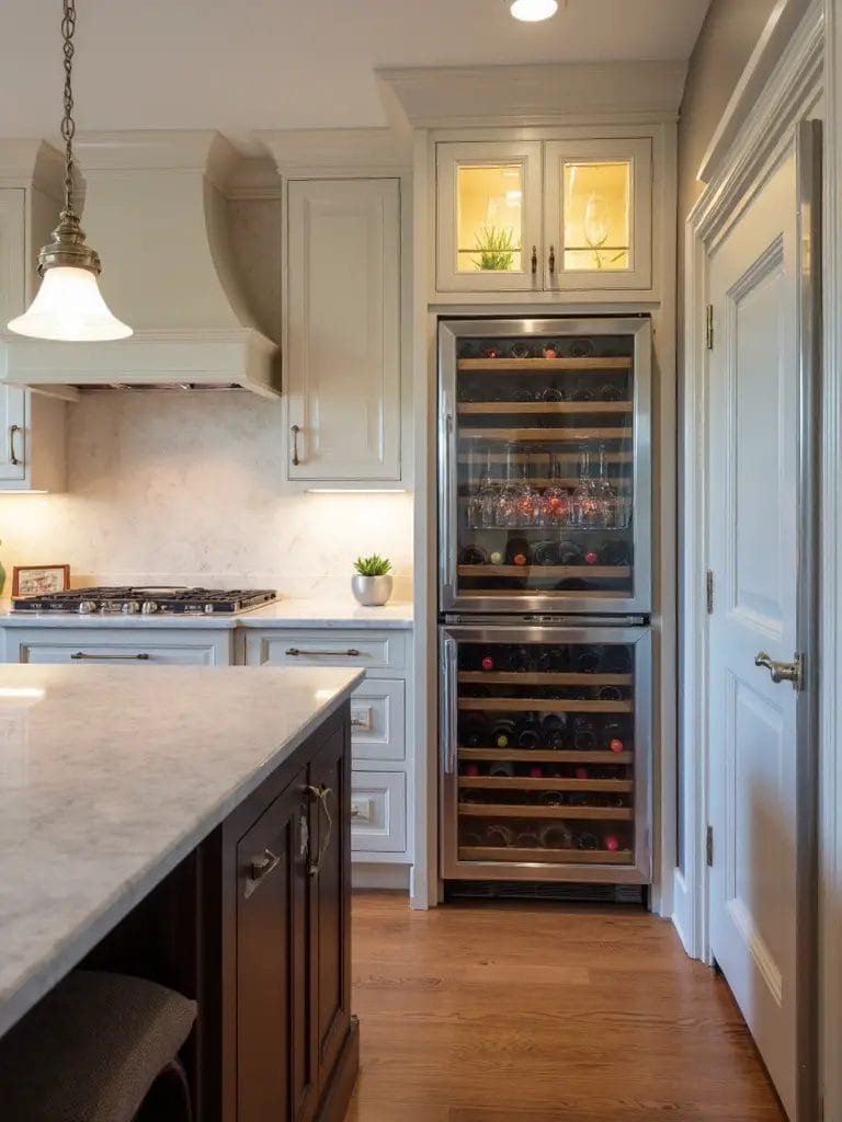 sophisticated wine tasting kitchen displays